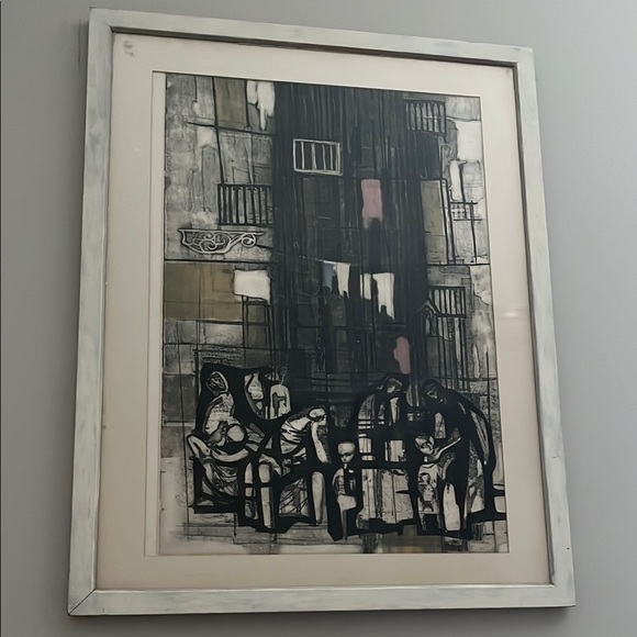 Abstract Urban Scene Framed Art
